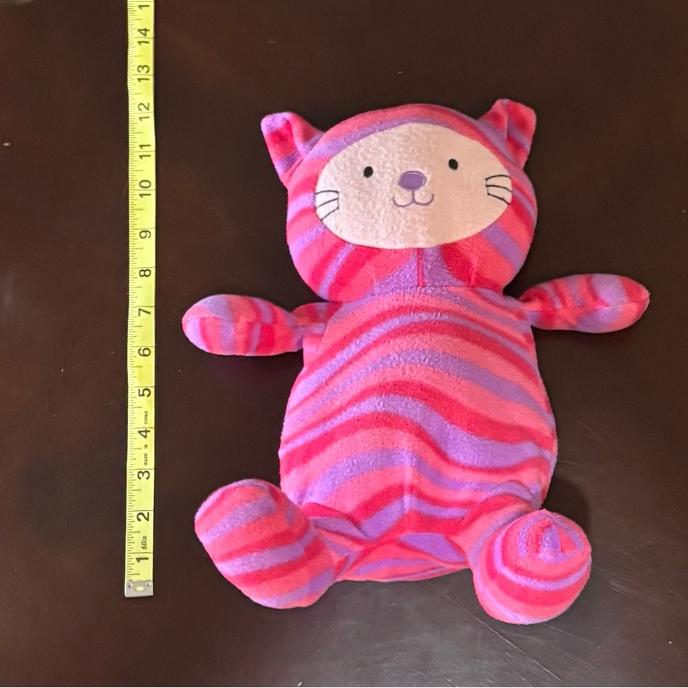 Striped Pink and Purple Cat Plush